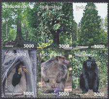 Indonesia - Emissione Indonesia 2018 (3515-3520) Flora e Fauna