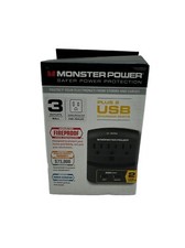 MONSTER POWER - 3 Prese, Più 2 Porte di Ricarica USB, 540 Joule, Ignifugo Nuovo
