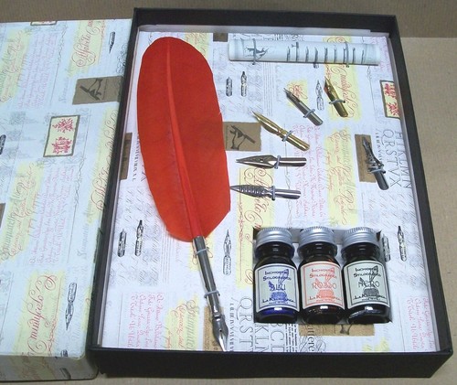 Penna rossa piuma con - penna,