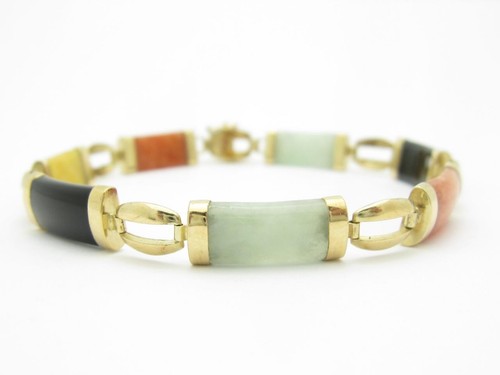 14k oro giallo giada verde - giallo,