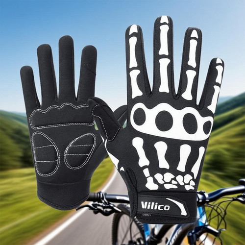 Guanti osso scheletro biker - guanti,
