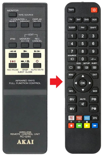 Telecomando adatto per akai - telecomando,
