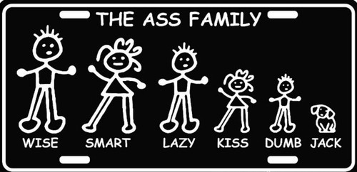 Famiglia ass targa - ass, su