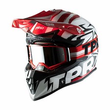 Casco Motocross MPH JUMPER MX TPR FACTORY Bianco Nero Rosso e Maschera Pro-Race