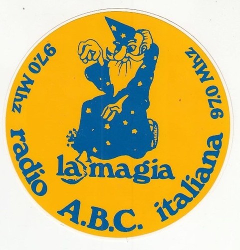 Adesivo radio italiana - radio, a.b.c.
