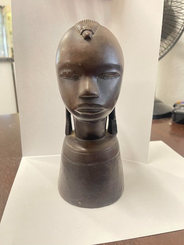 Statua testa donna tribale - donna,