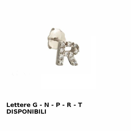 Orecchino singolo lettera - orecchino,