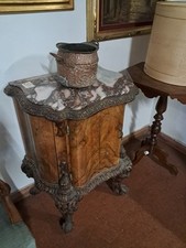 COPPIA COMODINI Antichi marmo Legno Noce LUIGI FILIPPO comodino Antico Barocco