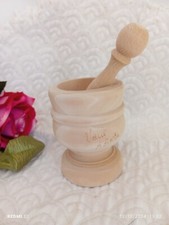 Mortaio Spezie Legno Artigianale Vintage Cucina Oggettistica Casa 