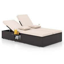 Patio Daybed PE Wicker Double