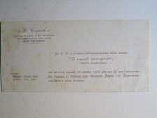 invito IL CENACOLO alla mostra del pittore EUGENIO CARMI Salerno 1973 quadri di