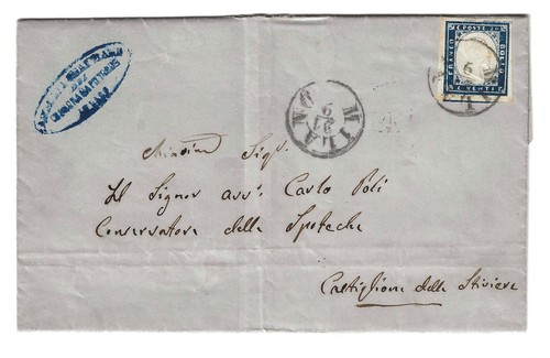 1859 sardegna lettera con - sardegna,