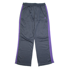 ADIDAS Pantaloni da pista donna grigi dritti UK 18 W30 L31