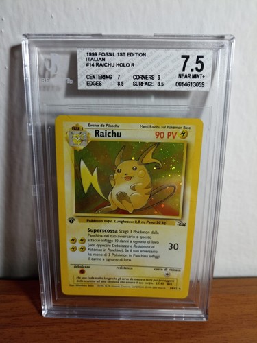 Carta pokémon raichu fossil - pokémon,