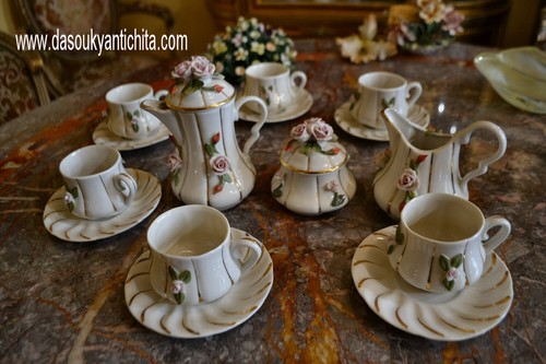 Servizio caffè con fiori - da,