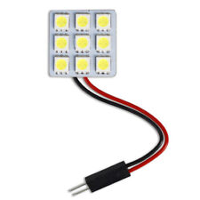 Luci pannello 9 LED smd per interni auto tettuccio luce fredda 6000K 2W 12V T10