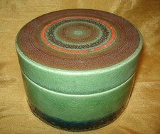 Scatola ciotola POTTERY maiolica metà secolo BRUNO GAMBONE firmata 1970 - Italia