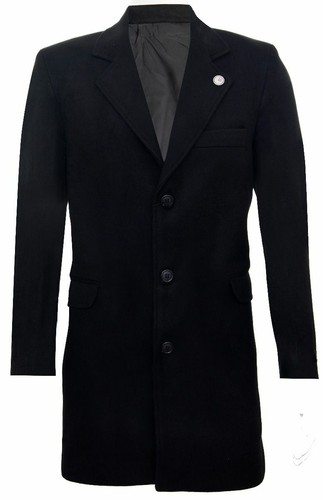 Cappotto uomo lungo nero - lungo, 3/4