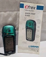 Garmin etrex Venture Portatile Portatile Tascabile GPS Verde con Manuale, Testato!