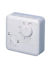 Termostato Ambiente Manuale Meccanico 230V Regolabile per Caldaia Riscaldamento