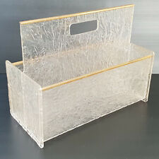 Magnifico Portariviste Vintage 1960 IN Plexiglas & Ottone 60S 1960S Anni 60