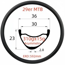 Cerchi in carbonio 29er 23mm