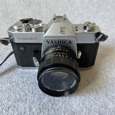 Yashica TL Electro x fotocamera reflex 35 mm con obiettivo Yashinon 50 mm e custodia softshell