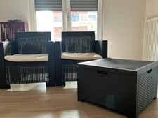 SET DA ESTERNO - SEDIE CON CUSCINI E TAVOLO