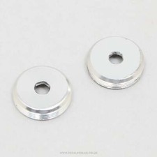 Vintage Lightweight Alloy Crank Arm Dust Caps - 80s/90s Covers Set Pair