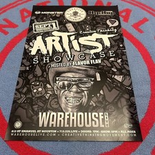 POSTER VETRINA ARTISTA PENSIERO CREATIVO OSPITATI DA FLAV FLAV @ WAREHOUSE LIVE