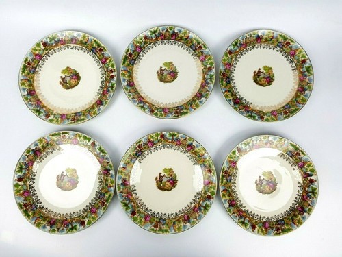 Antico set sei - set, piatti