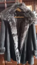 montone shearling donna Grigio Fumo, Nuovo