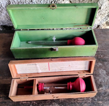 COPPIA SCATOLE LEGNO CON DENSIMETRO MISURARE BATTERIA AUTO + ALTRO MISURATORE ??