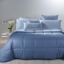 Trapunta tinta unita blu