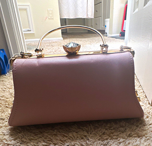 Clutch piccola rosa manico