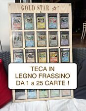 POKEWOOD 1-25 Carte Pokemon Quadro Espositore Teca Frame LEGNO FRASSINO Bgs Psa