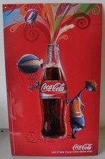 COCA COLA VIVI IL LATO DELLA VITA -vecchia targa in metallo - 2007