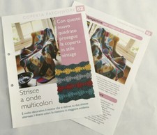 Scheda tecnica Uncinetto Handmade Coperta Patchwork strisce a onde multicolor 62