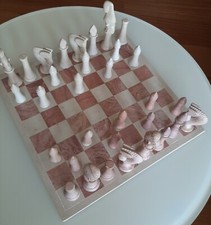 scacchiera in pietra saponaria epoca fatta a mano