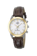 Radio Orologio da Donna Classico Master Time Chiaro Leggibili Marrone Bracciale