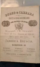 Brescia Fabbrica Bodeo e Carrara catalogo originale non datato Rif.51