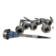 10 LAMPADE GIARDINO ESTERNO RICARICA SOLARE PICCHETTO PALETTI LED SOLARI ip33