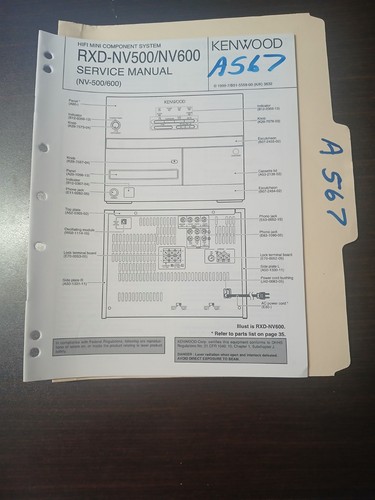 Kenwood rxd nv600 manuale - kenwood, rxd-nv/nv600
