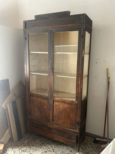 Credenza vetrina antica - credenza,