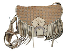 Borsa  Artigianale Vera  Pelle Lucida e di Cavallino  fatta  a mano Pezzo Unico