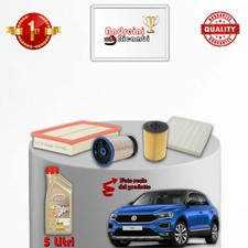 KIT TAGLIANDO 4 FILTRI E OLIO VW T-ROC 2.0 TDI 140KW 190CV DAL 2018 ->