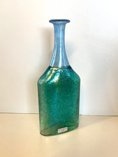 VASO BOTTIGLIA VETRO BLU VERDE