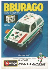 Pubblicità 1989 Burago Italia 90 Fiat Uno cod 0109 IT scala 1:24