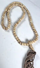 BUDDHIST SPECIAL OLD SPIRITUAL POWERFUL KAPALA BONE MALA 7mm BEADS from TIBET