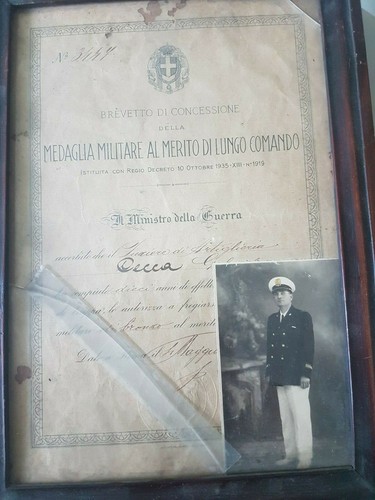 Diploma medaglia lungo - diploma, comando